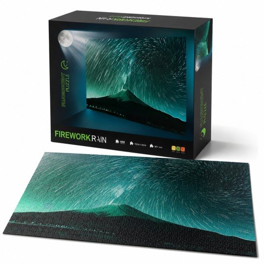 Firework Rain Fluorescent Puzzle, 1000 Pieces, for Adults