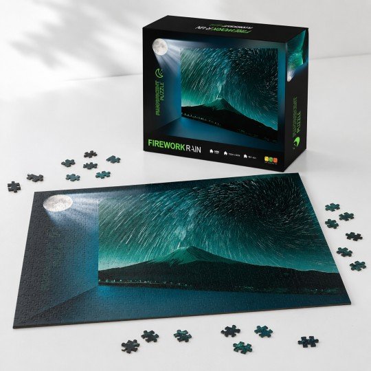 Firework Rain Fluorescent Puzzle, 1000 Pieces, for Adults, photo 2