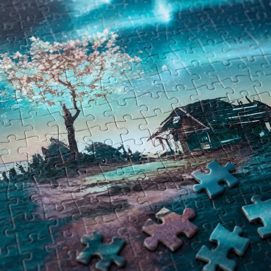 Beach House Fluorescent Puzzle, 1000 Pieces, for Adults, photo 3