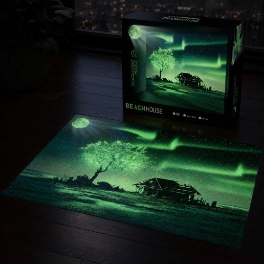 Beach House Fluorescent Puzzle, 1000 Pieces, for Adults, photo 5