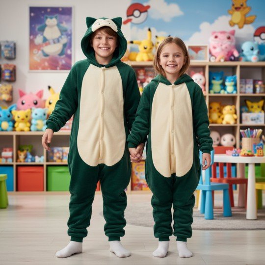 Piżama Onesie Kigurumi Przebranie Pokemon Snorlax Dzieci, zdjęcie 8
