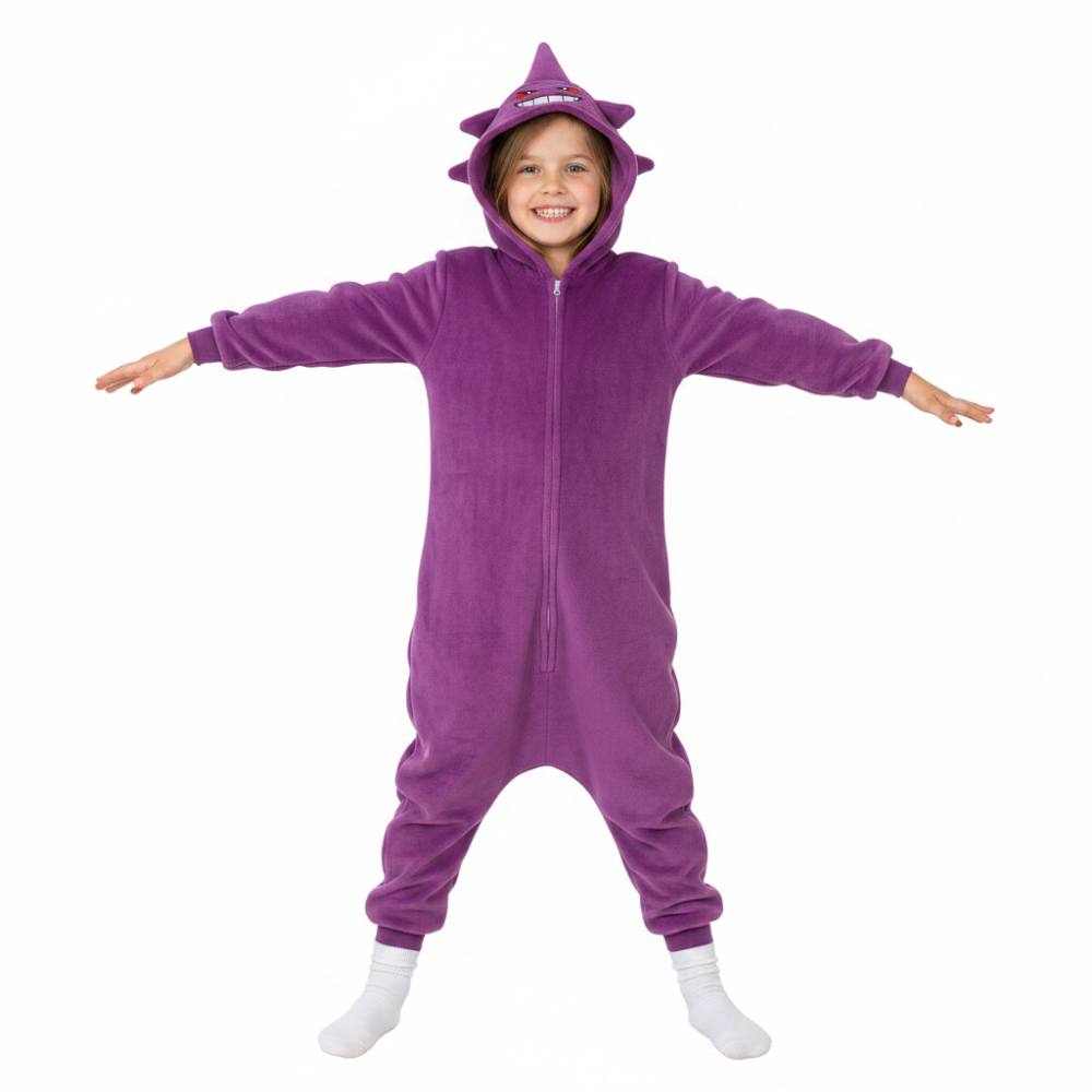 Piżama Onesie Kigurumi Kostium Przebranie Pokemon Gengar Dzieci, zdjęcie 3