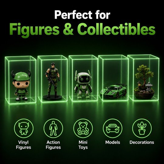 10x Clear Protective Display Box for Figures, Glow in the Dark, photo 3