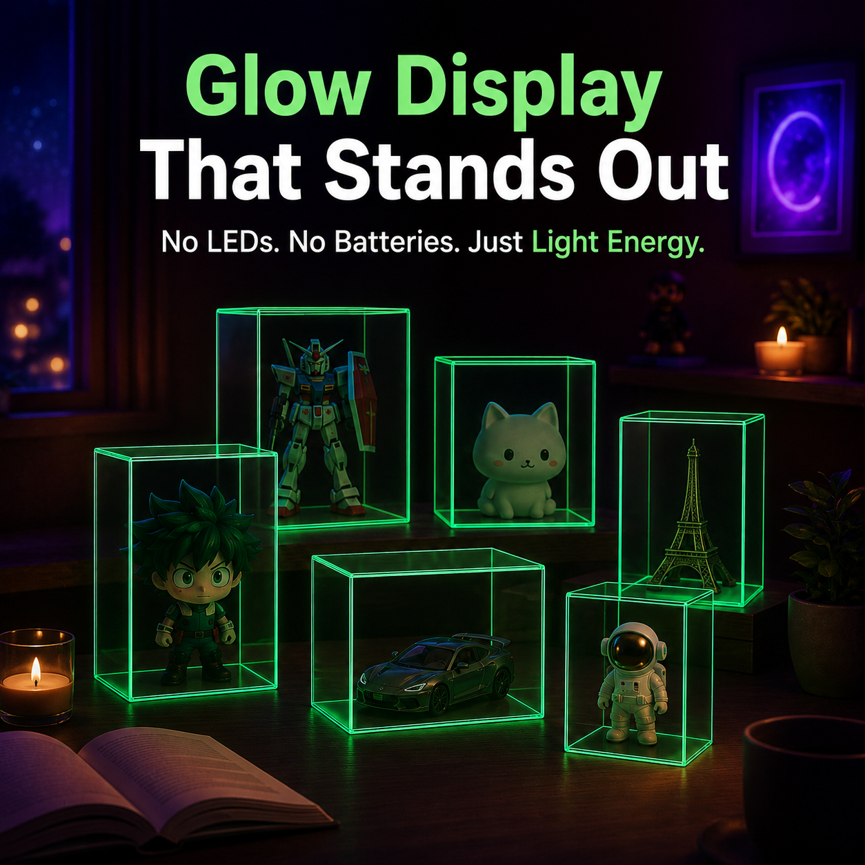 10x Clear Protective Display Box for Figures, Glow in the Dark, photo 8