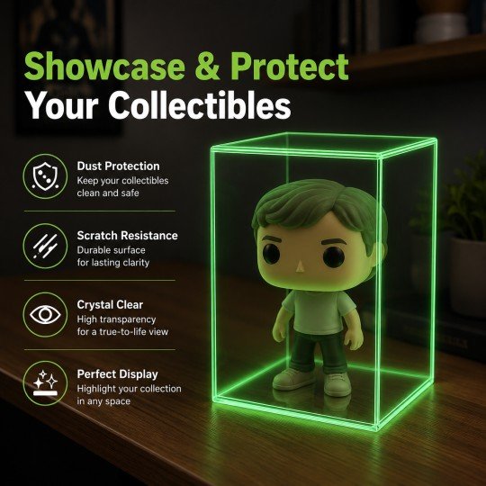 10x Clear Protective Display Box for Figures, Glow in the Dark, photo 10
