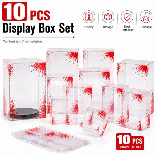 10x Clear Protective Display Box for Figures with Red Effect, photo 7