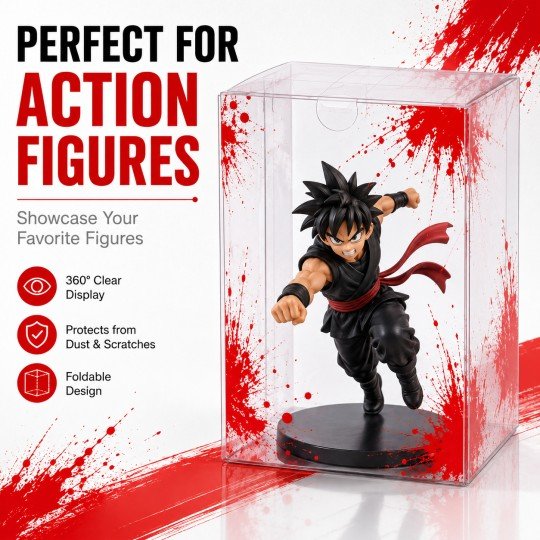 10x Clear Protective Display Box for Figures with Red Effect, photo 10