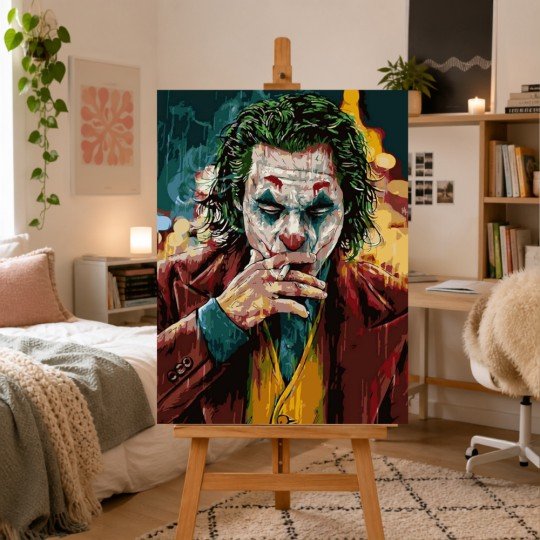 Obraz do malowania po numerach z ramą Joker w Czerwonej Kamizelce 50x70 cm, zdjęcie 2