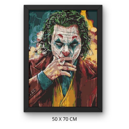 Obraz do malowania po numerach z ramą Joker w Czerwonej Kamizelce 50x70 cm, zdjęcie 3