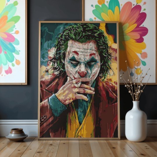 Obraz do malowania po numerach z ramą Joker w Czerwonej Kamizelce 50x70 cm, zdjęcie 4