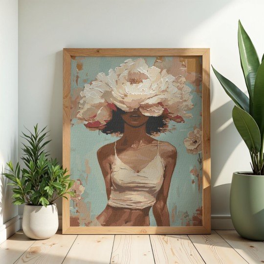 Obraz do malowania po numerach z ramą Kwitnące piękno 50x70 cm, zdjęcie 2