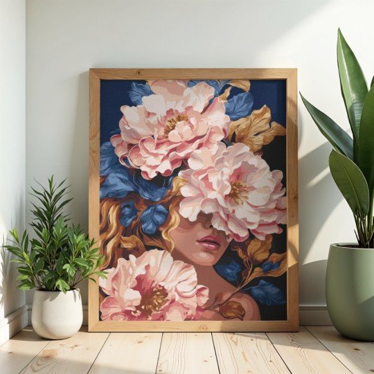 Obraz do malowania po numerach z ramą Kwiatowy urok 50x70 cm, zdjęcie 2