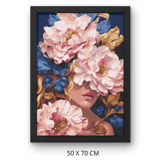 Obraz do malowania po numerach z ramą Kwiatowy urok 50x70 cm, zdjęcie 3