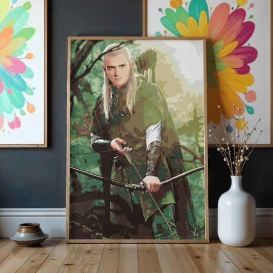Obraz do malowania po numerach z ramą Legolas Władca Pierścieni 50x70 cm, zdjęcie 4