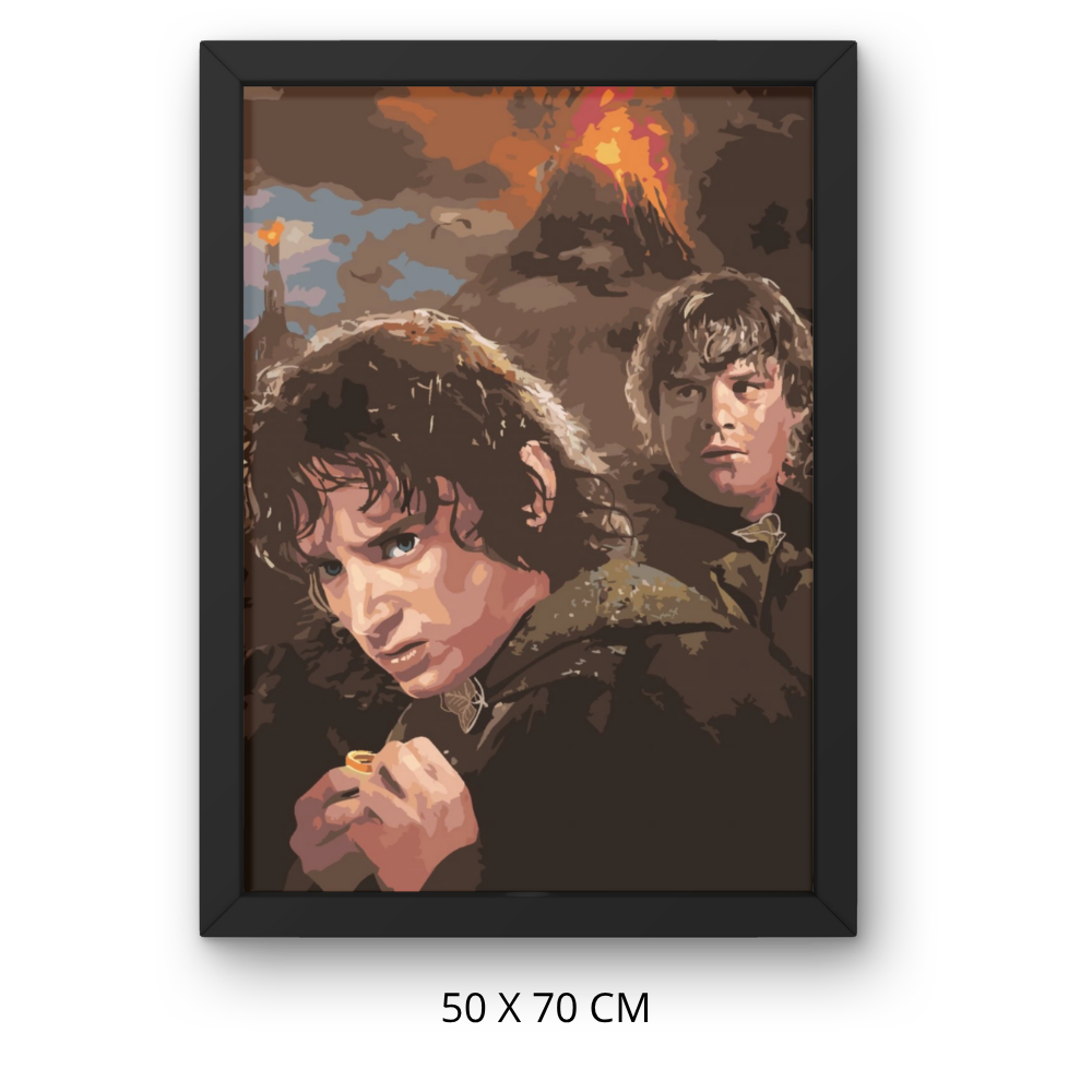 Paint by Numbers Painting with Frame - Frodo and Sam - The Lord of the Rings 50x70 cm, photo 3