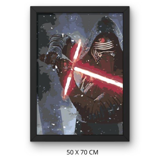 Paint by Numbers Painting with Frame - Kylo Ren Star Wars 50x70 cm, photo 3
