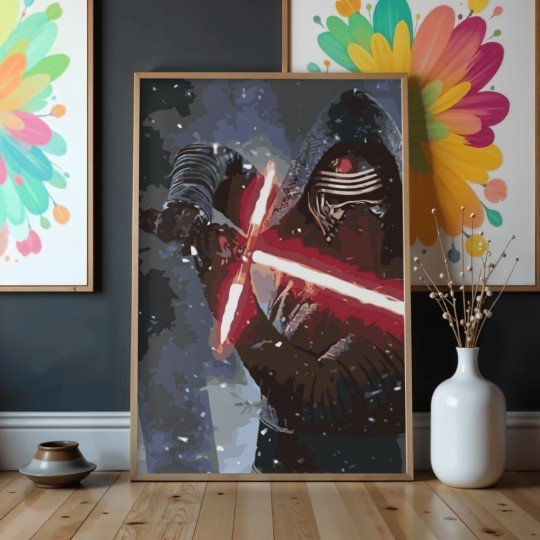Paint by Numbers Painting with Frame - Kylo Ren Star Wars 50x70 cm, photo 4