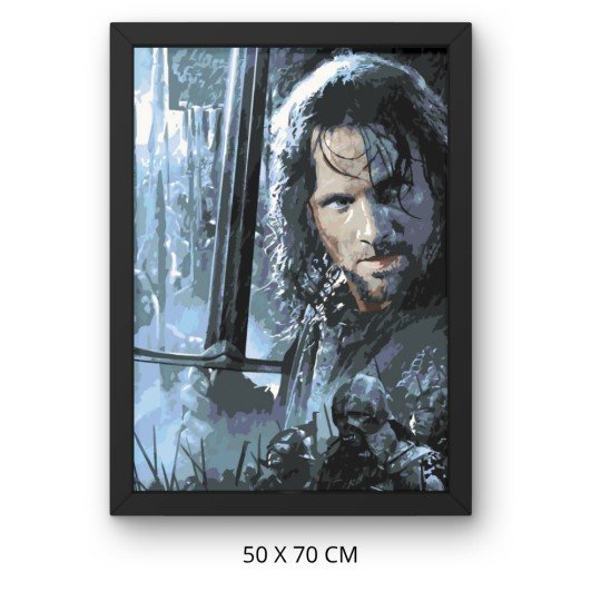Paint by Numbers Painting with Frame - Aragorn - The Lord of the Rings 50x70 cm, photo 3