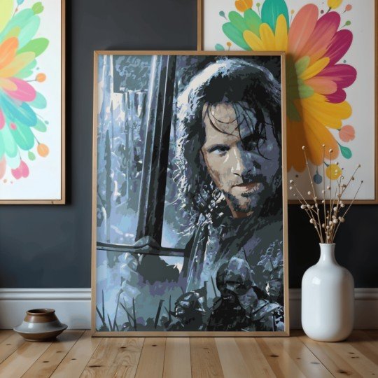 Paint by Numbers Painting with Frame - Aragorn - The Lord of the Rings 50x70 cm, photo 4