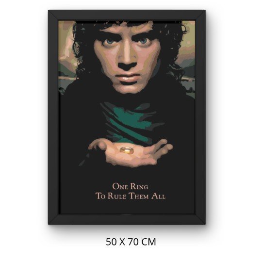 Paint by Numbers Painting with Frame - Frodo with the Ring 50x70 cm, photo 3