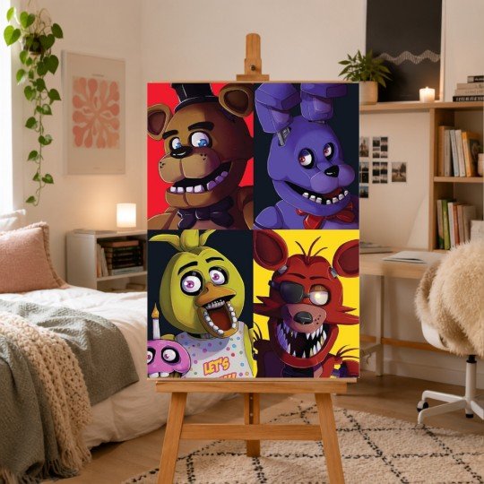 Paint by Numbers Painting with Frame - Five Nights at Freddy's 50x70 cm, photo 2