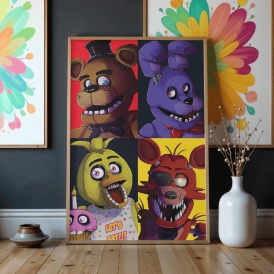 Paint by Numbers Painting with Frame - Five Nights at Freddy's 50x70 cm, photo 4