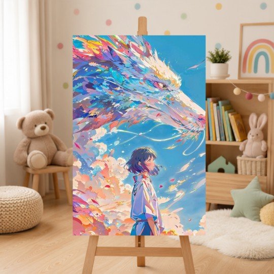 Paint by Numbers Painting with Frame - Spirited Away 50x70 cm, photo 2
