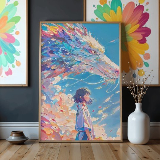Paint by Numbers Painting with Frame - Spirited Away 50x70 cm, photo 4