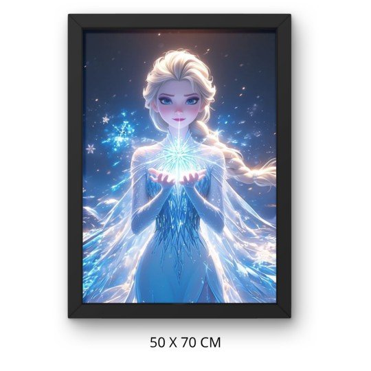 Obraz do malowania po numerach z ramą Elsa Kraina Lodu Disney 50x70 cm, zdjęcie 3