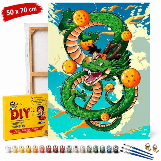 Paint by Numbers Painting with Frame - Dragon Ball 50x70 cm