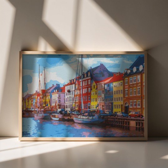 Obraz do malowania po numerach z ramą Urocze Miasto 70x50 cm, zdjęcie 4