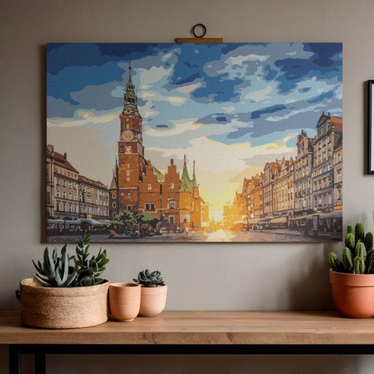 Obraz do malowania po numerach z ramą Rynek Wrocław 70x50 cm, zdjęcie 2