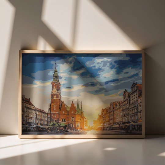 Obraz do malowania po numerach z ramą Rynek Wrocław 70x50 cm, zdjęcie 4