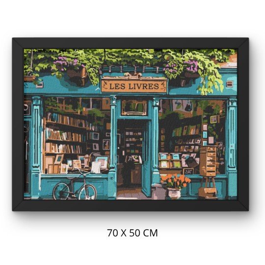 Paint by Numbers Painting with Frame - World of Books 70x50 cm, photo 3