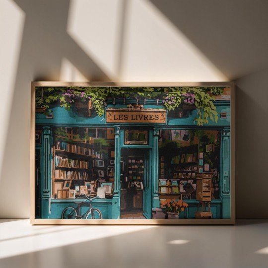 Paint by Numbers Painting with Frame - World of Books 70x50 cm, photo 4