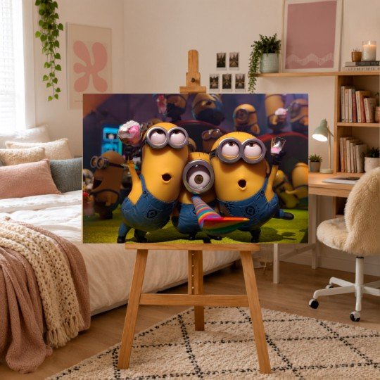 Obraz do malowania po numerach z ramą Minionki 70x50 cm, zdjęcie 2