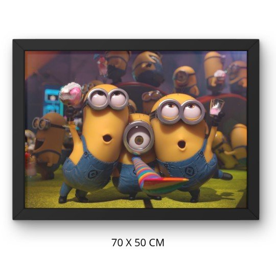 Obraz do malowania po numerach z ramą Minionki 70x50 cm, zdjęcie 3