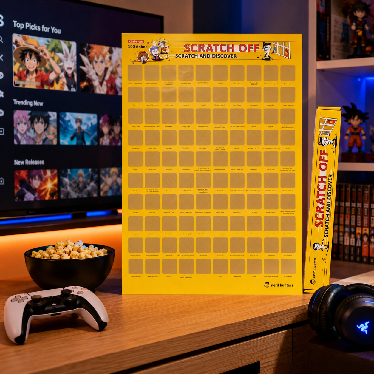 Scratch Off 100 Anime - A2 Scratch Poster with 100 Iconic Anime, photo 2