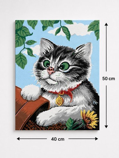 PAINT BY NUMBERS WITH FRAME Paintings - Funny Cat 40 x 50 cm, photo 10