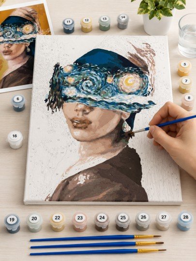 PAINT BY NUMBERS WITH FRAME Paintings - Hidden Woman 40 x 50 cm, photo 5