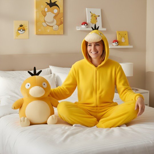 Kigurumi Onesie Pyjama Costume Pokemon Psyduck, photo 2