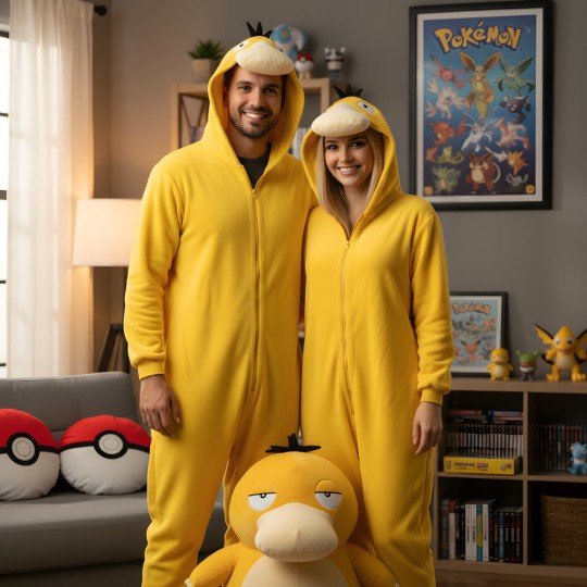 Kigurumi Onesie Pyjama Costume Pokemon Psyduck, photo 4