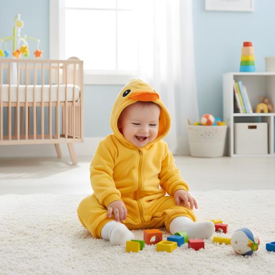 Piżama Onesie Przebranie Śpiochy Kaczka Niemowlę, zdjęcie 8