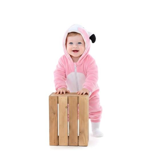 Piżama Onesie Przebranie Śpiochy Różowy Flaming Niemowlę, zdjęcie 6