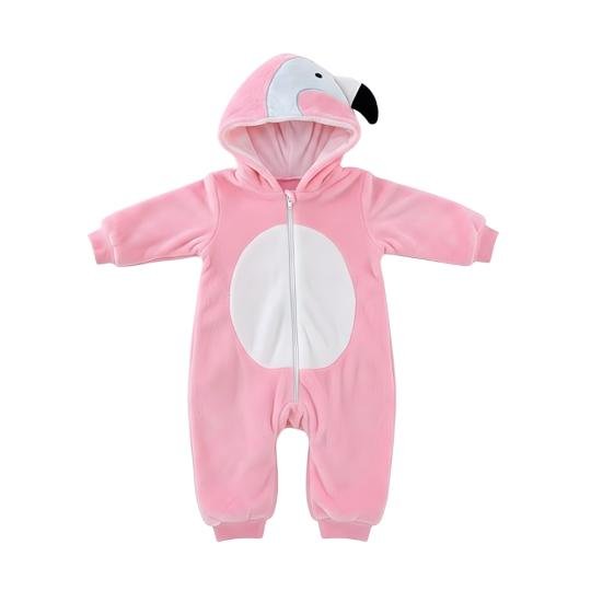 Piżama Onesie Przebranie Śpiochy Różowy Flaming Niemowlę, zdjęcie 4