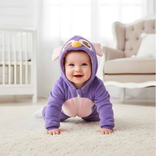 Onesie Sleepsuit Pyjama Costume Owl Baby, photo 4