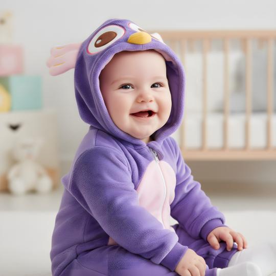 Onesie Sleepsuit Pyjama Costume Owl Baby, photo 6
