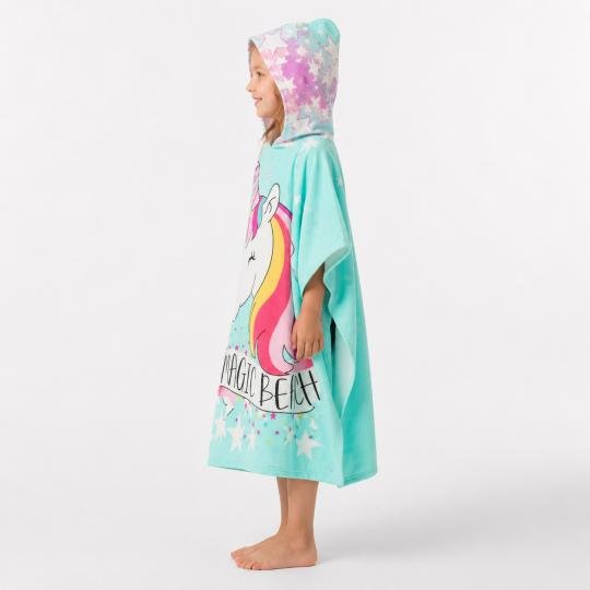 Kids' Hooded Pool Poncho Towel 120 cm Unicorn, photo 4