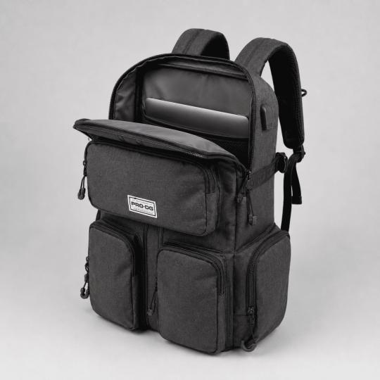 Premium Two-Compartment Urban School Backpack Army Black 35x44x17 cm, photo 5