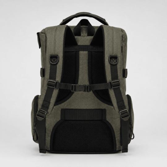 Premium Two-Compartment Urban School Backpack Army Green 35x44x17 cm, photo 7